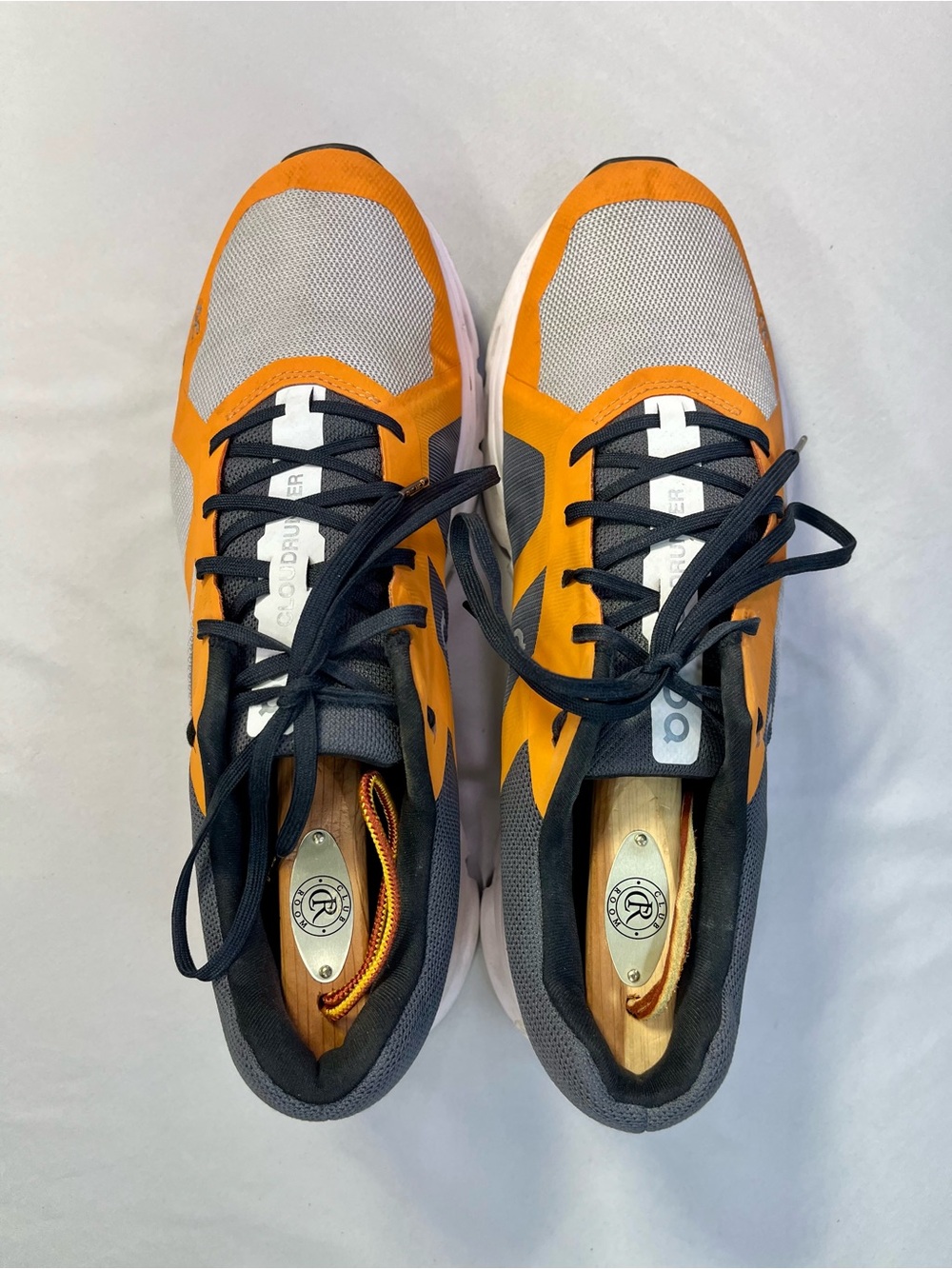 On Running Men's Cloudrunner Turmeric Frost Orange Grey Shoes Sneakers - 11 - Picture 9 of 12